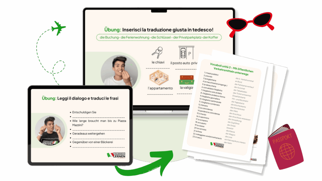 komplettkurs für den urlaub mockup